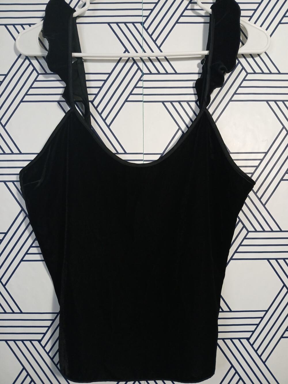 Coquette Whimsy Goth Dark Romantic Victoria’s Secret Velvet Ruffle Cropped